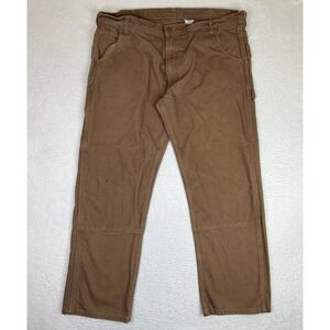 Key Pants Mens 40x32 Brown Relaxed Fit Canvas Carpenter Workwear Utility